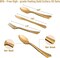 350 Pieces Blue and Gold Party Decorations 50 Guests Blue Paper Plates Plastic Forks Knives Spoons & Golden Dot Blue Party Plates Napkins Cups for 2023 Graduation Decorations Baby Shower Boy Birthday